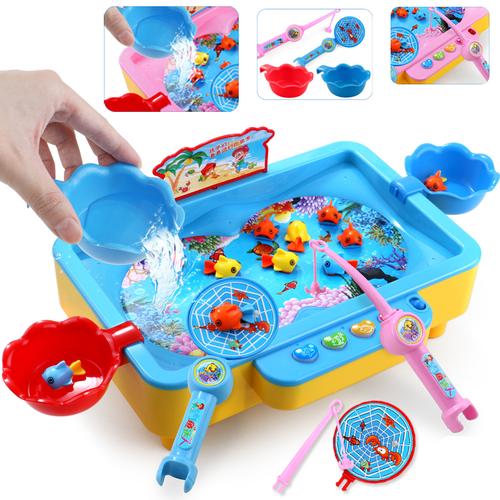 宝宝儿童钓鱼玩具套装磁性1-2-3-6周岁电动益智男孩子4-5女孩小孩