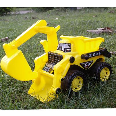 大号惯性工程车儿童沙滩玩具车推土机翻斗挖掘机铲车宝宝模型车